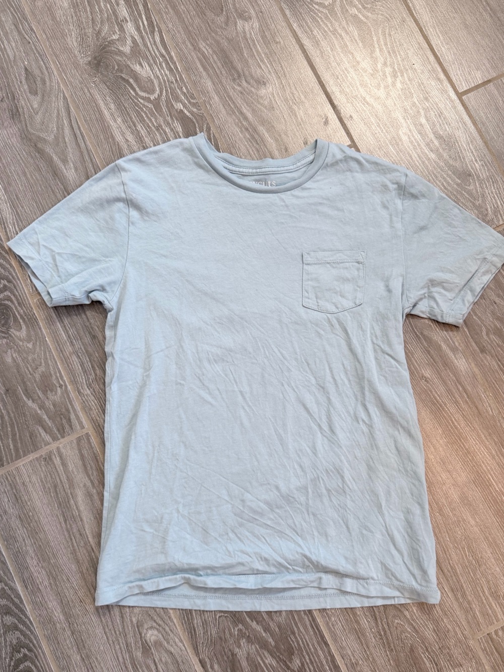 Crewcuts Boys 100% cotton Light Blue Short Sleeve Pocket Tee size 12